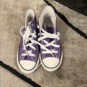 Youth Purple Canvas Sneakers